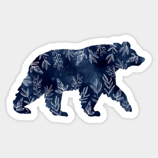 Indigo watercolor bear Sticker